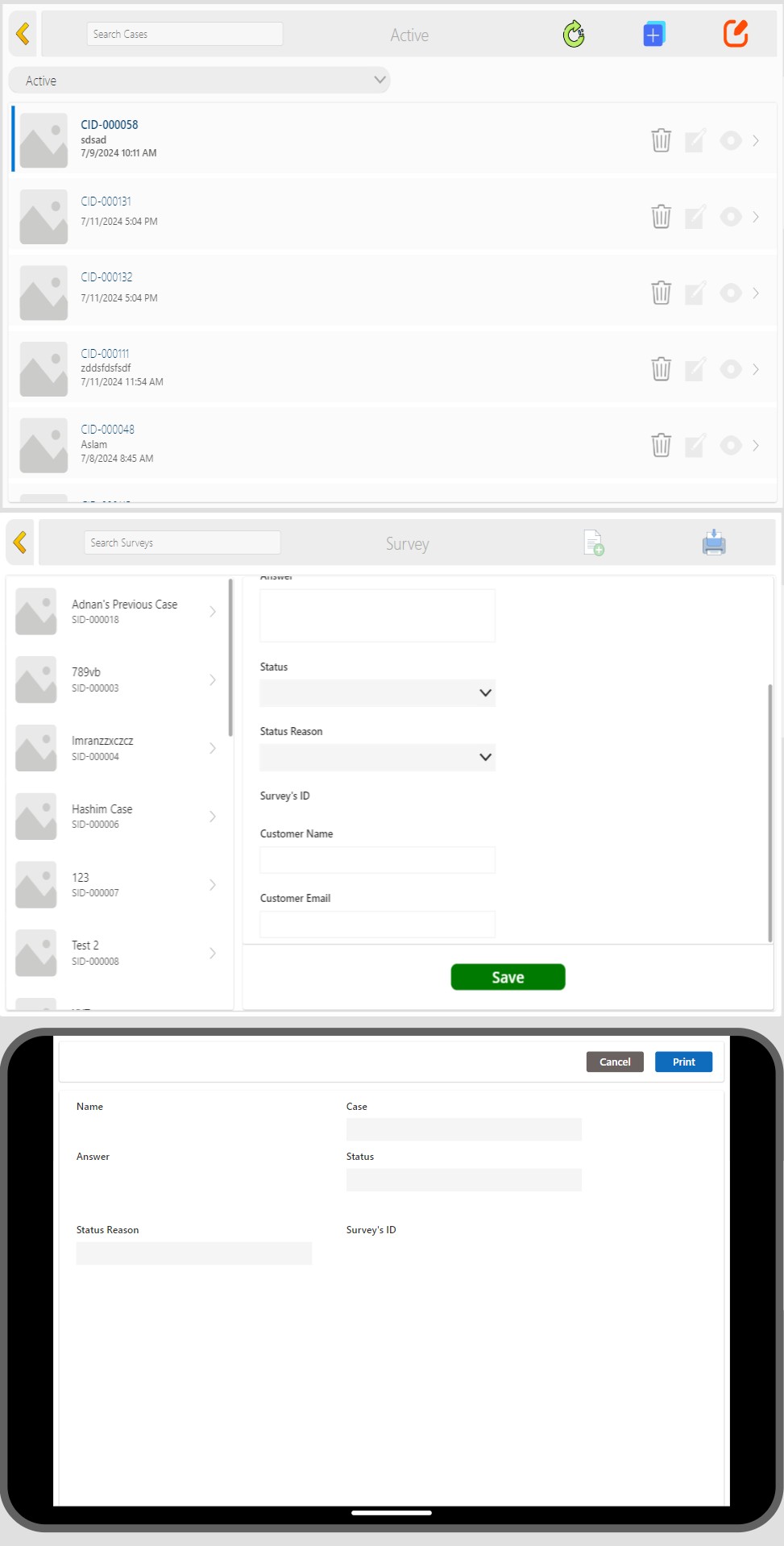Canvas App for Customer Service Support